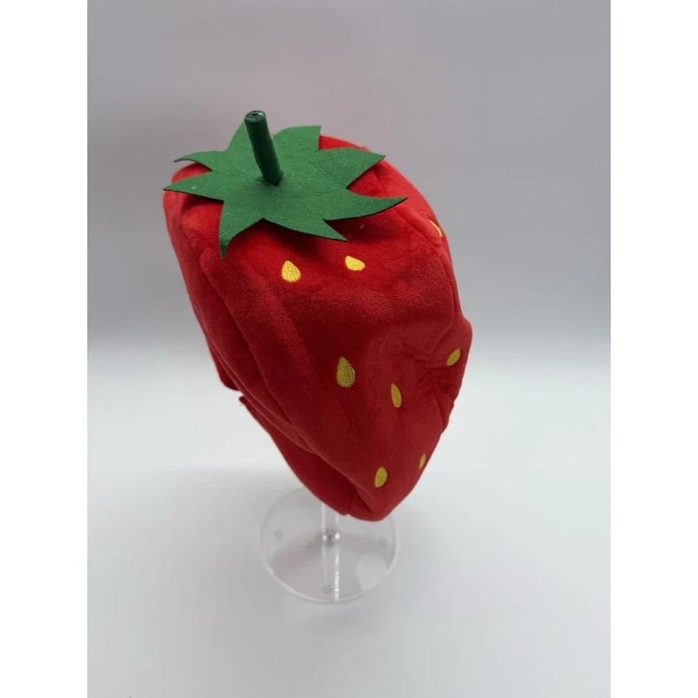 Cute Plush Hat Strawberry Soft‎ Funny Novelty Costume Accessories for Dress up